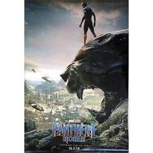 Black Panther French Double Sided Movie Poster